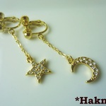 *Hakn***　お星さまとお月様のイヤリング