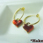 *Hakn***　ぷっくりハートのフープイヤリング
