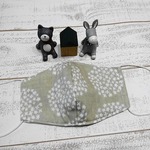 ☆立体マスク　大人　サークルフラワー　ベージュ　北欧風　