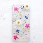 小花と春色flower 押し花iPhoneケース/押し花ケース
