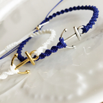 選べるカラー⚓︎イカリ パーツ⚓︎ペア ブレスレット or アンクレット ⚓︎ 2本セット