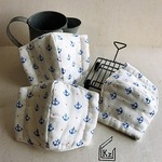 送料込☆幼稚園～小学生低学年 立体マスク3枚①イカリ