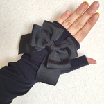 ⭐️再販2! リボン黒  GUNZE  UVアームカバー50cm  85％cut