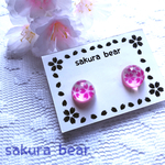プチっと･*˚✿ピンクの桜のドームピアス