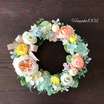 M様ご注文品です♡ふんわり紫陽花とバラのリース