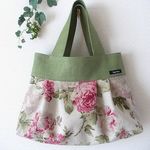 ボタニカルタック入りバッグ・ピンク