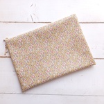 LIBERTY　Celandine　セランダイン　J10B(イエロー系) 　クリアポケットポーチ　31×22cm　A4サイズ　30cmファスナー　★ノートケースに　