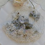 ～グレイ・パープルローズ＊アンティーク・レース*ミニスウィーツドール*オビツ11*ドレスset～N2 
