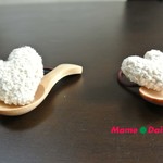 ハートのヘアゴム　大小２点セット　～白～
