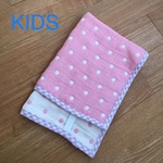 キッズ用☆６重ガーゼ＊簡単枕カバー＊ドット ピンク