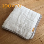 【SALE】６重ガーゼ＊ガーゼケット 100×70 生成 茶