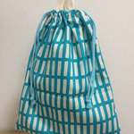 体操着入れやお着替え袋などに便利な持ち手つき巾着