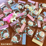 ソフトクリーム★ヘアゴム★ミントブルー♪