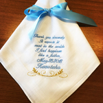  order  新郎様→お父様  ウェディングメッセージハンカチ刺繍