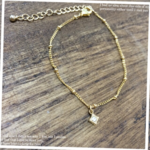 シンプルスクエアクリスタルブレスレット