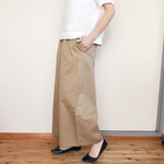 コットンワイドパンツ 9分丈  ベージュ