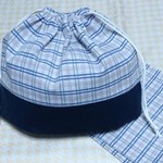 紺 ピンク チェック お弁当袋 ランチクロス