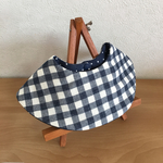 【送料込】チェック&ドット×ネイビー ○まんまるスタイ○
