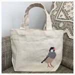 桜文鳥トートバッグ・クロスステッチ