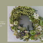 ドライフラワー＊伊豆の山リース＊しあわせつむぎばな*春色キブシ＊∴Botanical Garden∴＊*cascade*＊ハンドメイド♪プレゼント＊お祝い