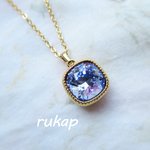 スワロフスキー・プロバンスラベンダーのネックレス☆