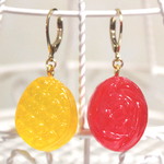 ドロップCandyピアス:) オレンジ・いちご味