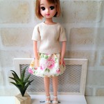 リカちゃん☆服☆生成り(ベージュ)のトップス