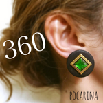 360＊エメラルドグリーン イヤリング ピアス ハンドメイド