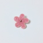 flower pink ブローチ