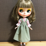 【送料無料】リカちゃん/ブライス 花柄ブラウス&ジャンスカセット
