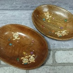 アクセサリートレイ　「うさぎと七色小花」