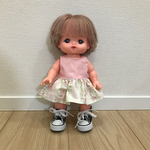 送料無料 メルちゃん シンプル切替ワンピース