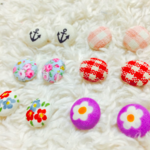 くるみボタン  イヤリング