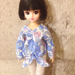 リバティ（ベッツィ）★ドルマンスリーブブラウス、リカちゃん用