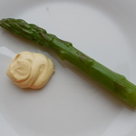 ☆食品サンプル　アスパラ マヨネーズ添え　