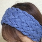手編みのヘアバンド