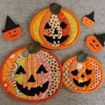 ハロウィンかぼちゃのオーナメント大中小Ｃ