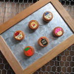 手描きの木のマグネット(小)・♡002　　