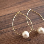 cotton pearl hoop pierces