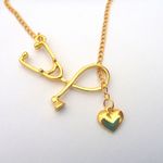 聴診器ネックレス　（ゴールド）