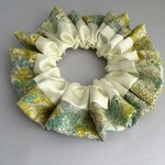 【SALE】＊アイレットレース（黄）＊白サテンのシュシュ
