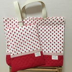 SALE いちごいっぱい　オフホワイト　通園通学 2点セット