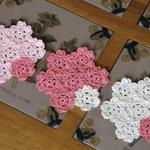 春を呼ぶ花のコットンコースター3枚組