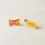【plastic♥Romantic】リボンピアス(ライン)