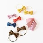 (2個SET)レトロカラー♪クラッシックリボンのヘアアクセＳＥＴ