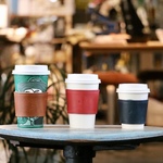レザーコーヒースリーブ＜無料イニシャル刻印付＞
