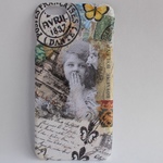 iPhone6plus専用カバー(口元に手をあててる女の子)