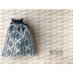  給食袋 巾着袋 モノクロ ポーチ