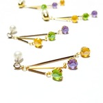春色のスワロフスキーピアス(orマグネットピアス)