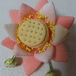 ちりめん細工  蓮の花